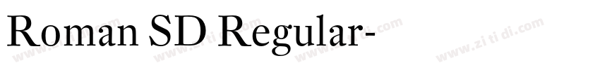 Roman SD Regular字体转换